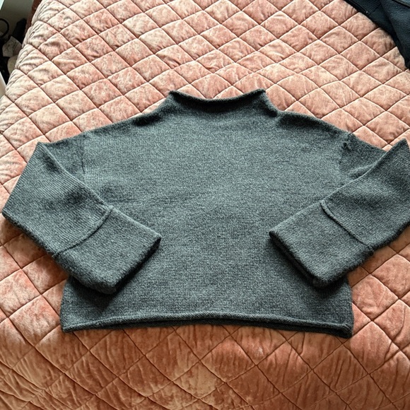 Anthropologie Basile Dark Gray mock neck Sweater - Picture 5 of 8